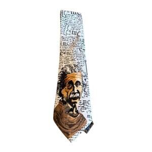 Fratello Handmade Novelty Necktie Einstein Science Print